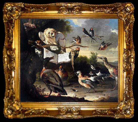 framed  Melchior de Hondecoeter Das Vogelkonzert, ta009-2